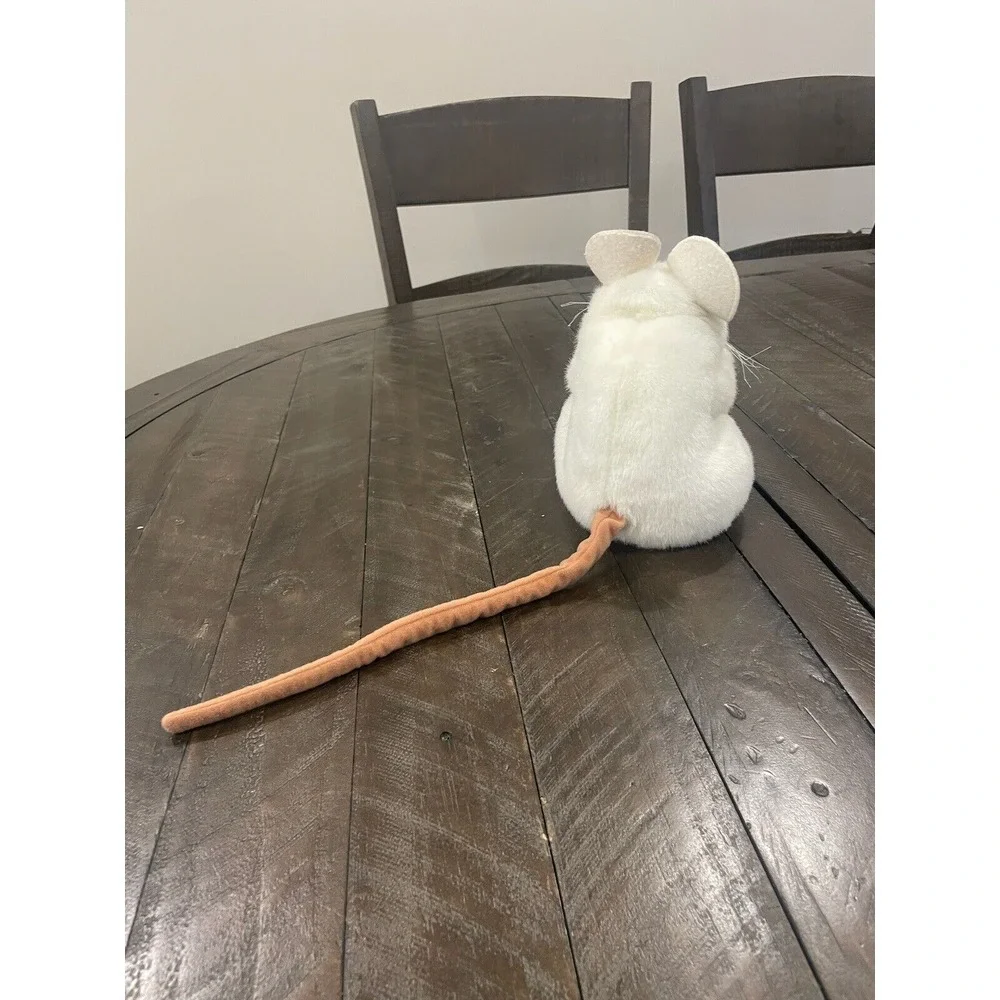 Folkmanis‎ Folk Tails White Mouse Rat Plush Hand Puppet Doll Long Tail  7
